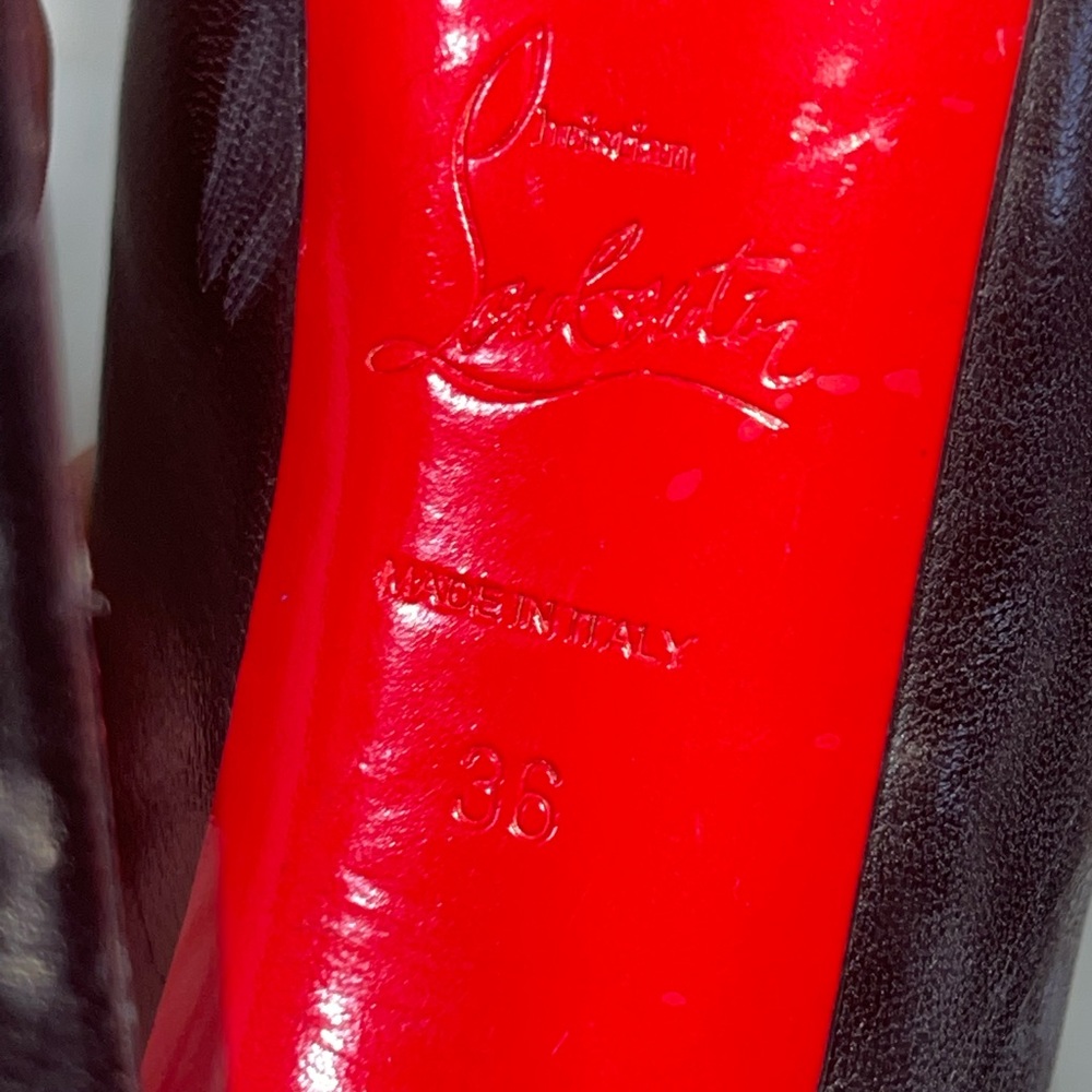 Christian Louboutin Black Leather Platform Pumps - Picture 5 of 5